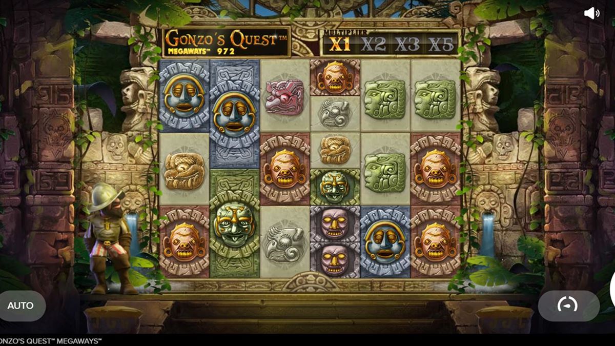 Gonzo's Quest Megaways asosiy ekrani