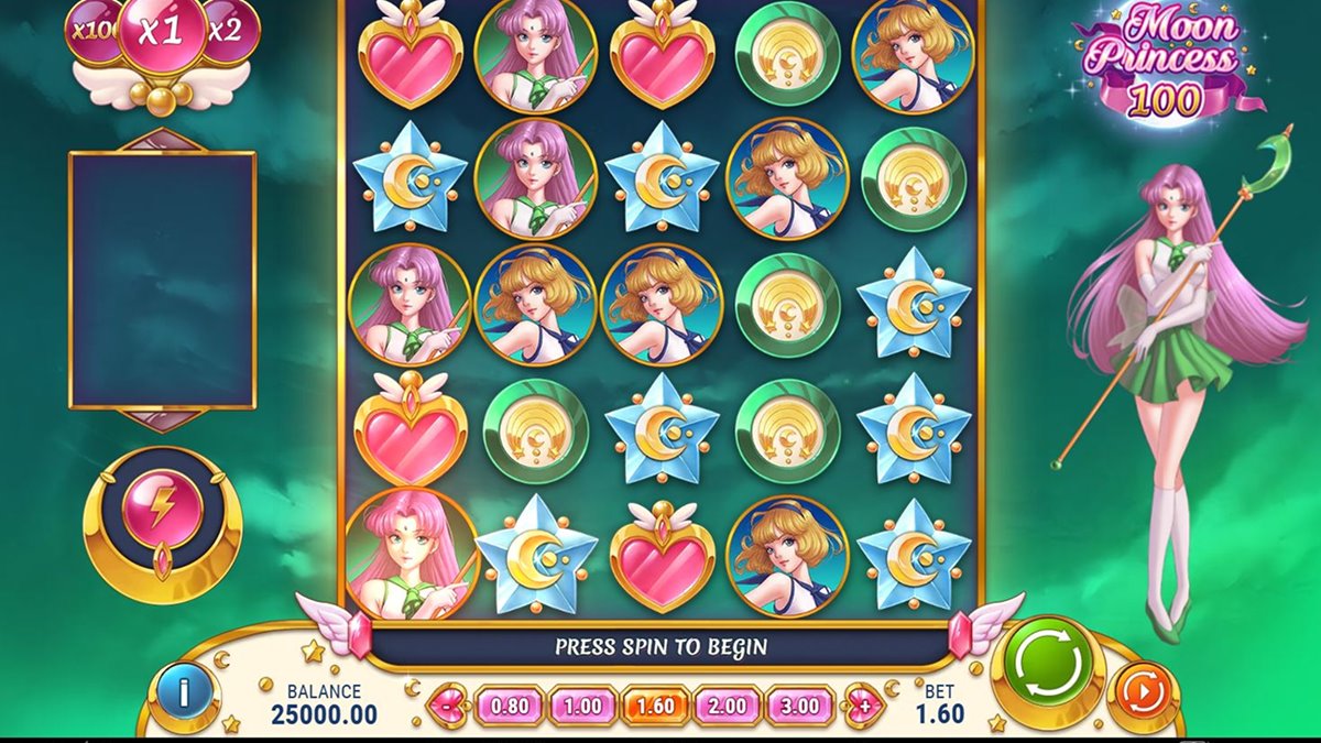Moon Princess 100 asosiy ekrani