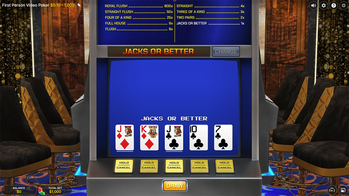 Video Poker asosiy