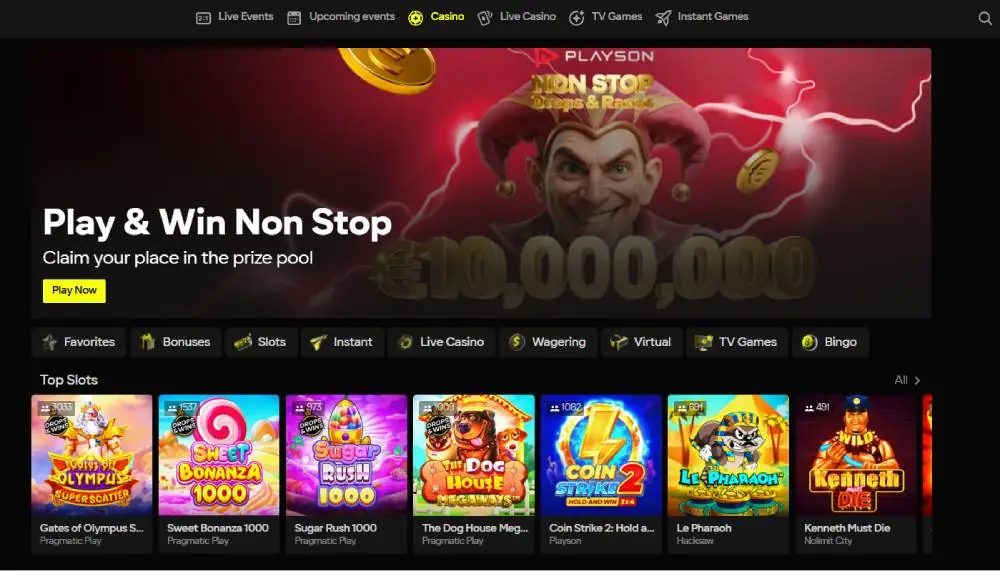parimatch-casino-homepage